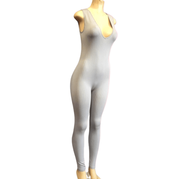 Ribbed V Neck Jumpsuit 3 Pack (Size: One Size)