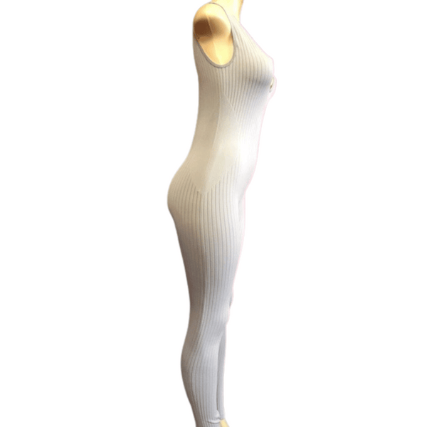 Ribbed V Neck Jumpsuit 3 Pack (Size: One Size)