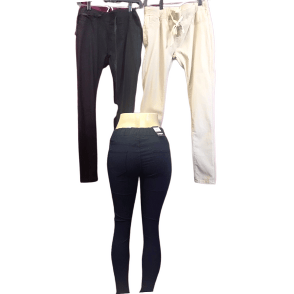 Draw String Skinny Pant 6 Pack Per Color (Size: S-M-L-XL, 1-2-2-1)