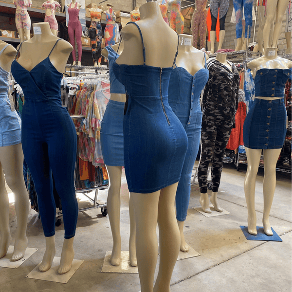 Denim Dress Zipper Back 3 Pack (S/M/L 1-1-1)