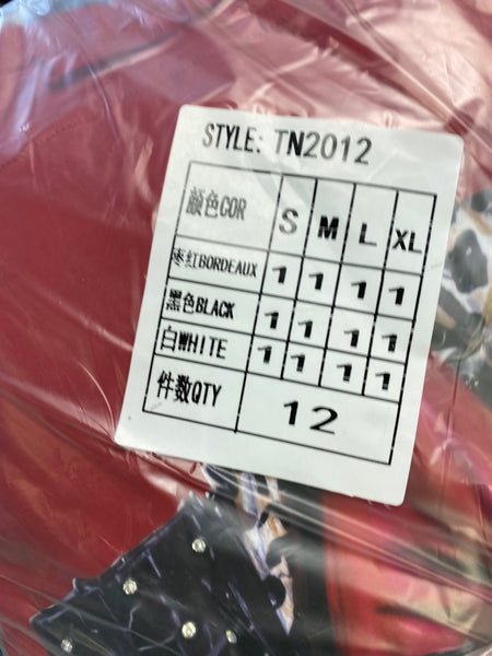 Long Sleeve Picture Top 12 Pack (S-M-L-XL, 1-1-1-1 per each color)