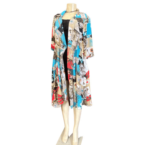 Scarf Print Beach Cover Ups 6 Pack (Size: S-M-L-XL, 1-2-2-1)