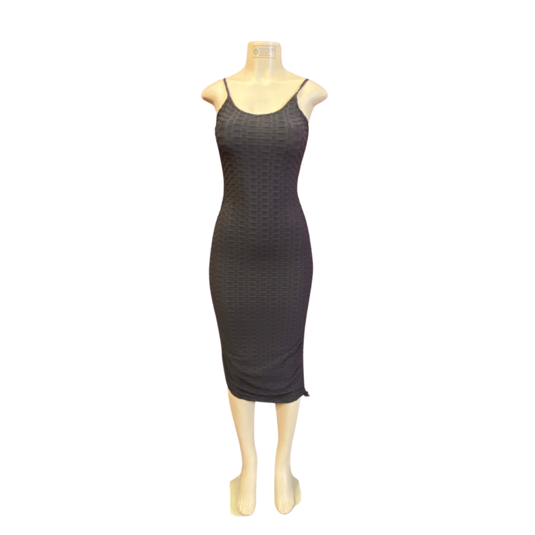 Pucker Material Long Dress with Pull Cinch Side 6 Pack Per Color (S-M-L-XL, 1-2-2-1)