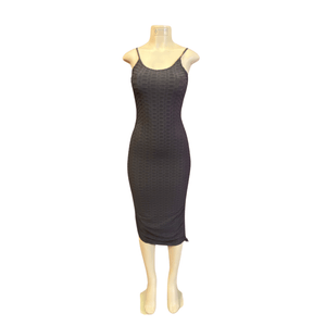 Pucker Material Long Dress with Pull Cinch Side 6 Pack Per Color (S-M-L-XL, 1-2-2-1)