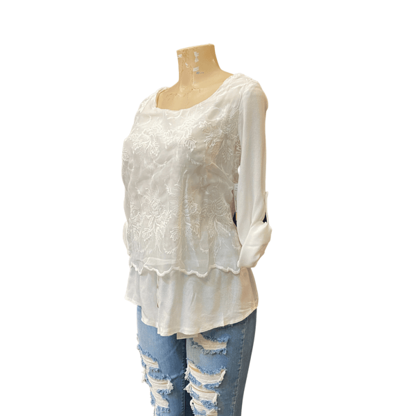 Boutique Style Roll-up Sleeves Fashion Blouse  4 pack (Size S-M-L-XL , 1-1-1-1)  Tie-Dye