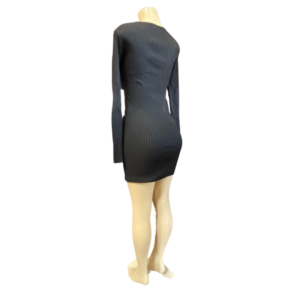 Grommets Accent Sweater Dress Long Sleeve Dress 6 Pack (S-M-L-XL, 1-2-2-1)