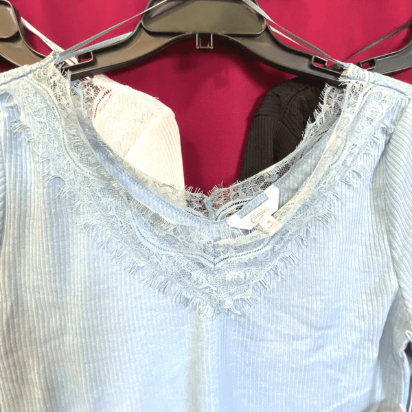 Branded Transitional Long Sleeve Top with Lace Trim 6 Pack (XS-S-M-L-XL-XXL, 1-1-1-1-1-1)