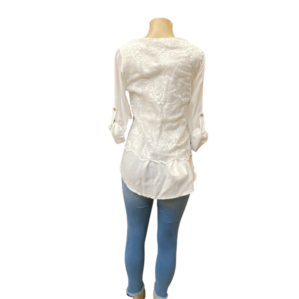 Boutique Style Roll-up Sleeves Fashion Blouse  4 pack (Size S-M-L-XL , 1-1-1-1)  Tie-Dye