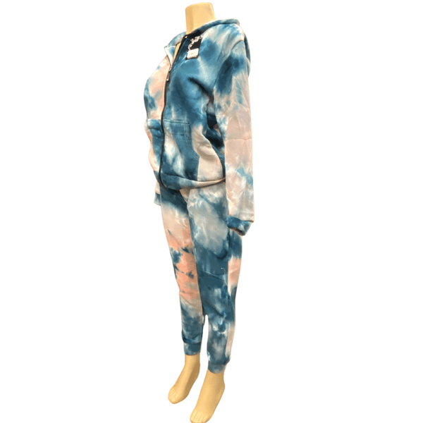 Tie-Dye Fleece Lined Set Hoodie Activewear 6 Pack Assorted Print (S/M-L/XL, 3-3)
