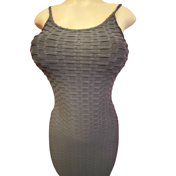 Pucker Material Long Dress with Pull Cinch Side 6 Pack Per Color (S-M-L-XL, 1-2-2-1)