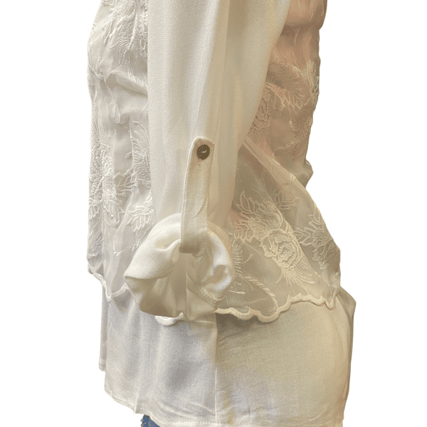 Boutique Style Roll-up Sleeves Fashion Blouse  4 pack (Size S-M-L-XL , 1-1-1-1)  Tie-Dye