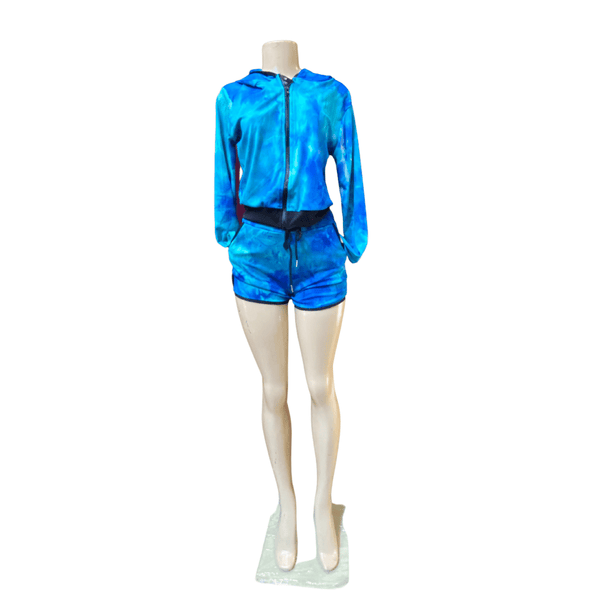 Two Piece Jacket and Short Set 6 Pack( Size: S/M-L/XL, 3-3)  Assorted Tie-dye