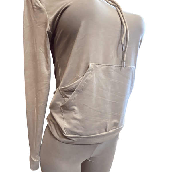 2 Piece Set Pullover Hoodie Activewear w/ Pouch Pocket 6 Pack per Colors (S/M-L/XL, 3-3)