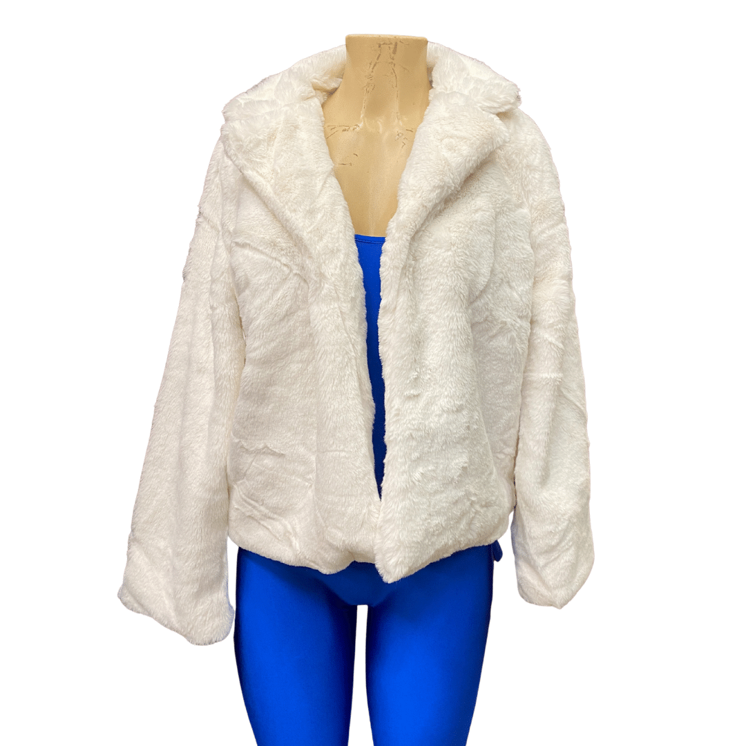 Fluffy Fake Fur Open Jacket 6 Pack (S-M-L, 2-2-2)