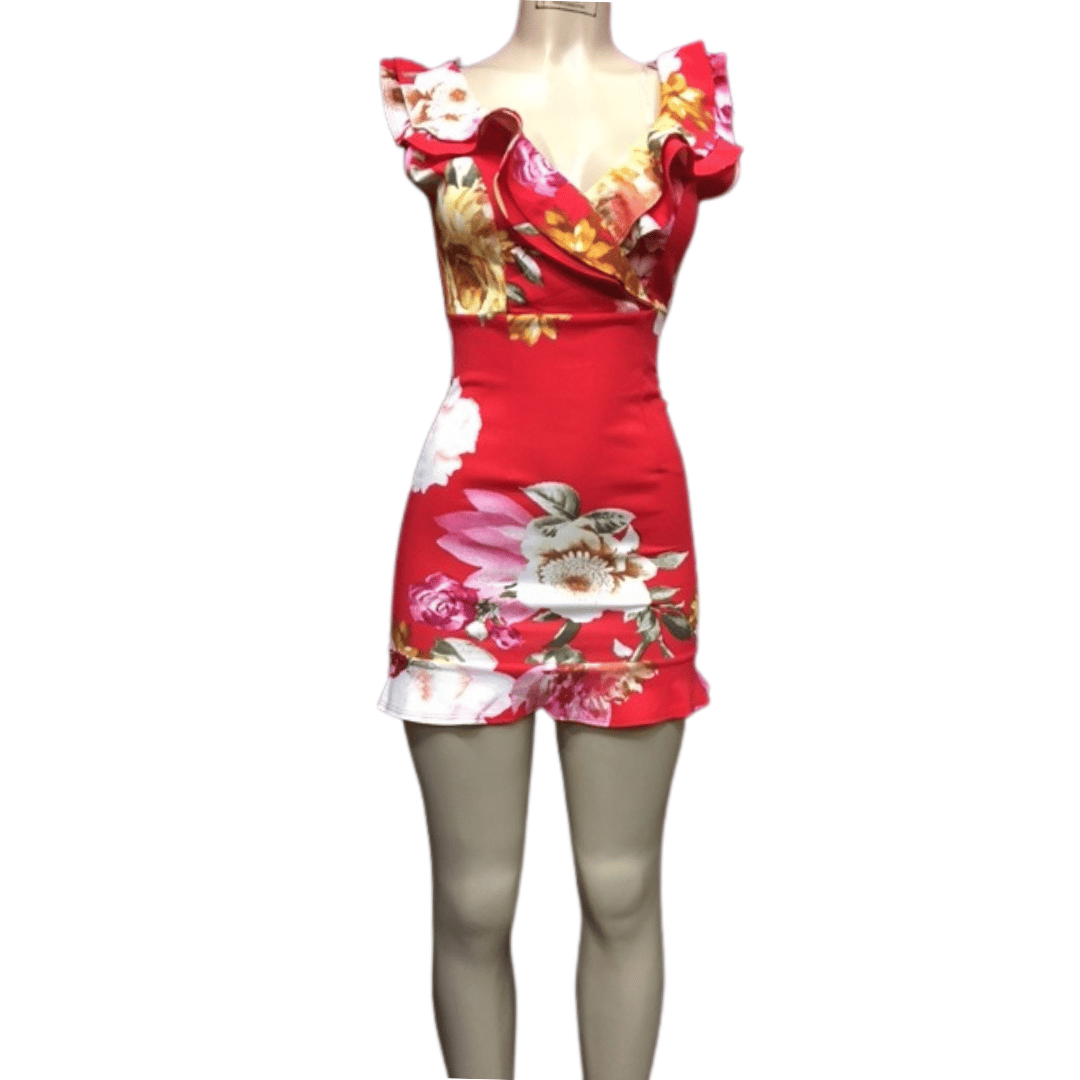 Ruffle Floral Dress 6 Pack (Size: S-M-L, 2-2-2)