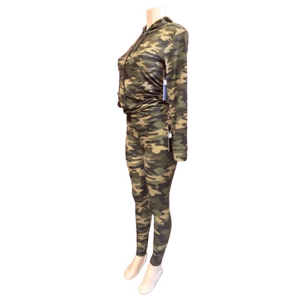2 Piece Set Camo Pullover Hoodie Activewear w/ Pouch Pocket 6 Pack per Colors (S/M-L/XL, 3-3)