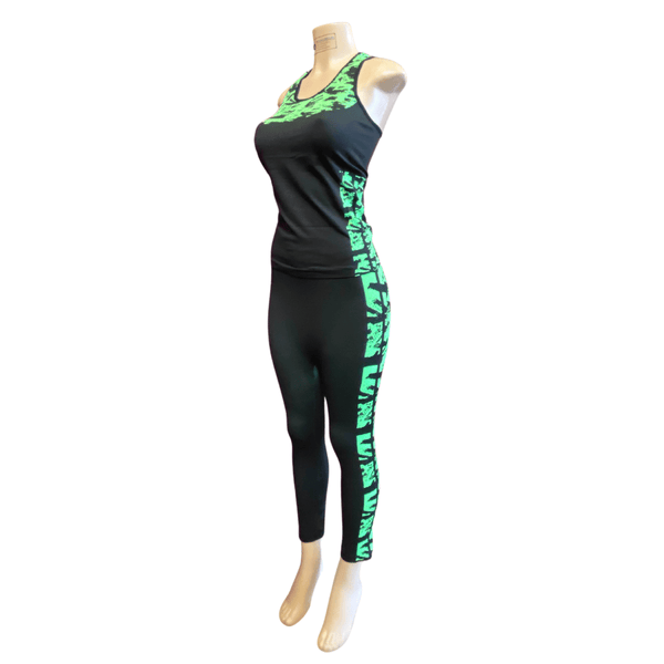 Abstract Stripe 2 Piece Activewear Set 6 Pack (One Size Fits All)