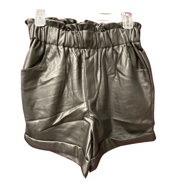 Leather Look High Waist Shorts 6 Pack per Color (S-M-L, 2-2-2)