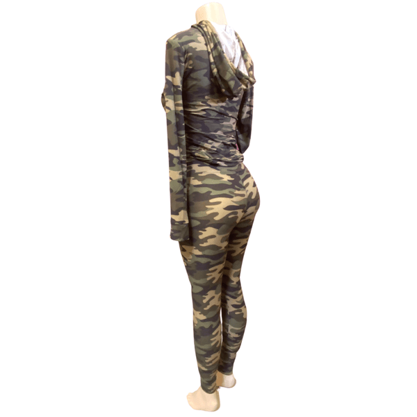 2 Piece Set Camo Pullover Hoodie Activewear w/ Pouch Pocket 6 Pack per Colors (S/M-L/XL, 3-3)