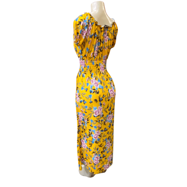 Floral Cinched Waist Spring/Summer Casual Dress 12 pack ( Size M-L ,4-4-4)
