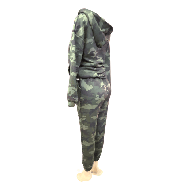 Camo Fur Lined Two Piece Hoodie Set Quarter Zip Top 4 Pack (S/M-L/XL, 2-2) Per Color