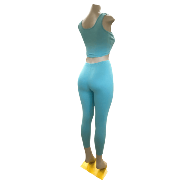 3 Pieces Ribbed Legging Lounge Set 6 Pack  (Size: S-M-L, 2-2-2)