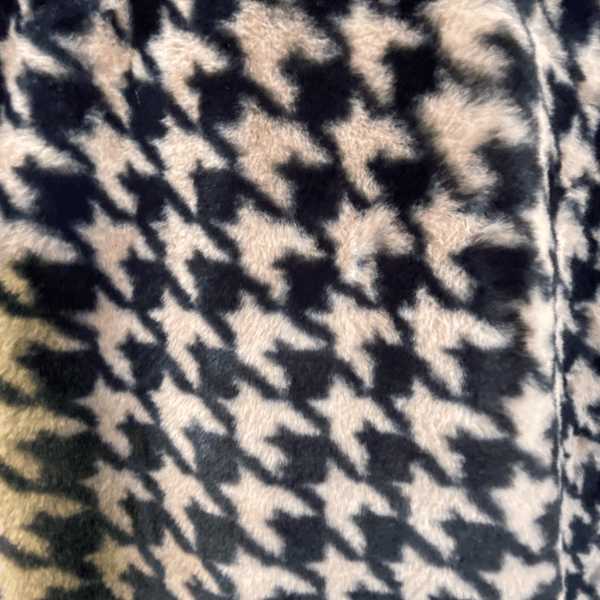 Hound Tooth Print Fluffy Jacket 6 Pack (S-M-L-XL, 1-2-2-1)