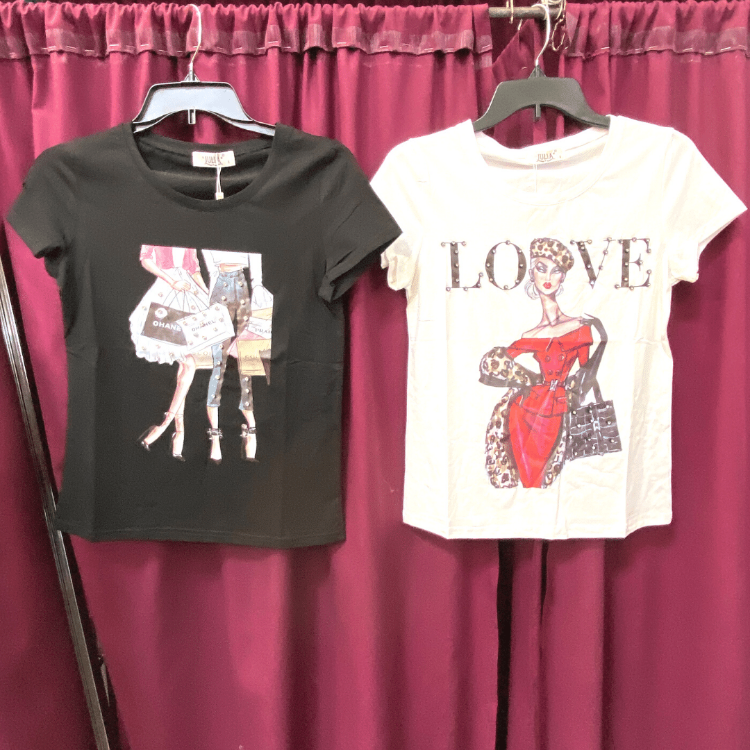 Women's Embellished Tees per Print 12 Pack (S-M-L-XL, 3-3-3-3)