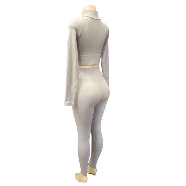 Two Piece Activewear Set High Waist Zip Front 6 Pack (S/M-L/XL, 3-3) per Color
