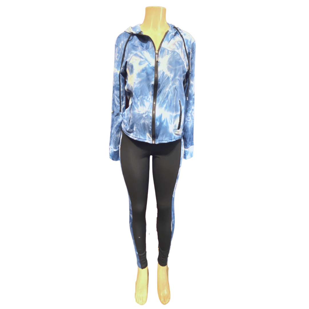 Tie-dye Hoodie 2 Piece Activewear Set 6 Pack per Color (S/M-L/XL, 3-3)