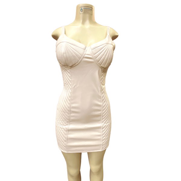 Leather Look Form Bodycon Fitting Dress 6 Pack per Color (S-M-L, 2-2-2)