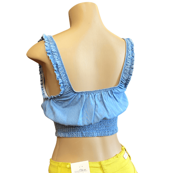 California Style Denim Top Blouses 3 Pack (S-M-L, 1-1-1)