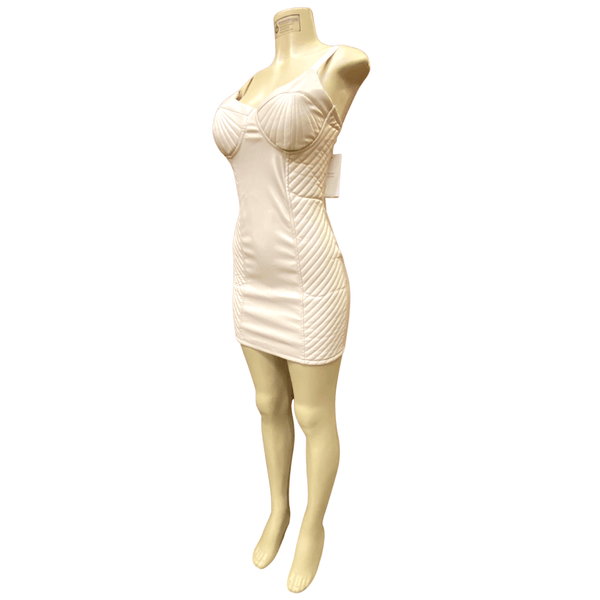 Leather Look Form Bodycon Fitting Dress 6 Pack per Color (S-M-L, 2-2-2)