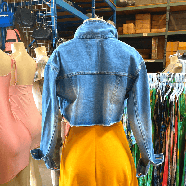 Distressed Cropped Denim Jacket 3 Pack (S/M/L, 1-1-1)