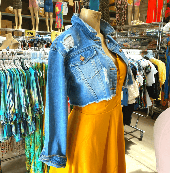 Distressed Cropped Denim Jacket 3 Pack (S/M/L, 1-1-1)