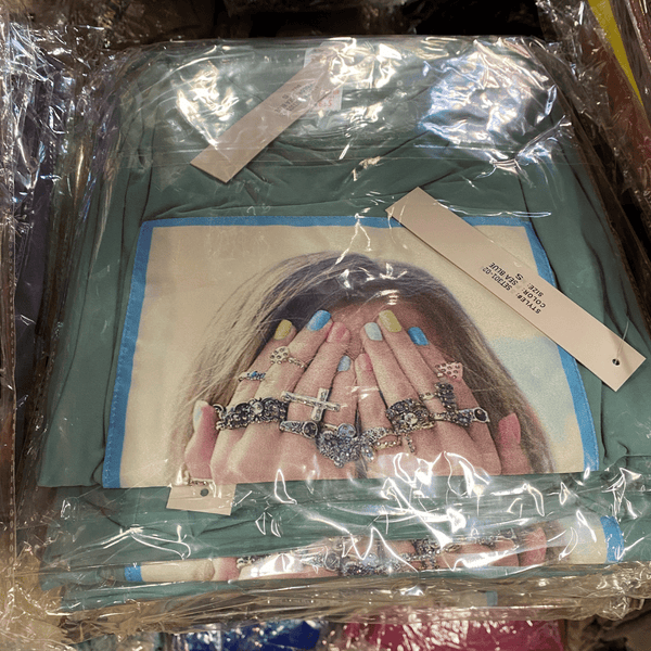 Two Pieces Graphic Tee Set 6 Pack (Size: S-M-L, 2-2-2)