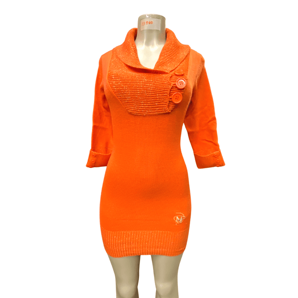 Lurex Accented Long Sleeve Sweater Dress 6 Pack (S-M-L, 2-2-2)
