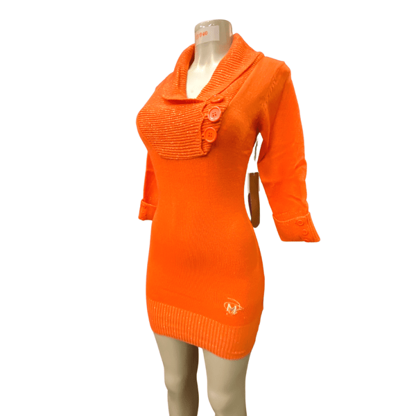 Lurex Accented Long Sleeve Sweater Dress 6 Pack (S-M-L, 2-2-2)