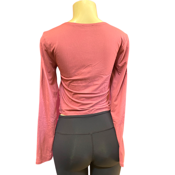 Cinched V-Neck Long Sleeve Top 5 Pack (XS-S-M-L-XL, 1-1-1-1-1)