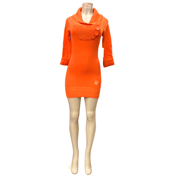 Lurex Accented Long Sleeve Sweater Dress 6 Pack (S-M-L, 2-2-2)