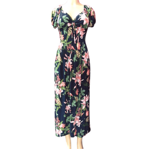 Short Sleeve Tie Cinched Front Floral Dress 6 Pack Assorted Colors (Size: S/M-L/XL, 3-3)
