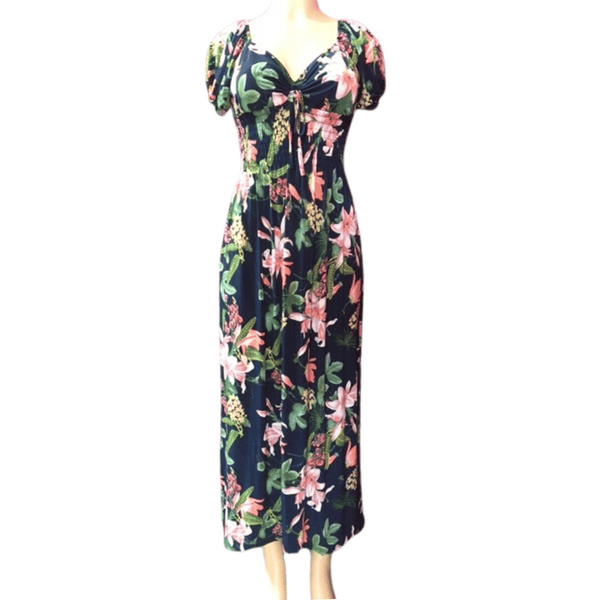 Short Sleeve Tie Cinched Front Floral Dress 6 Pack Assorted Colors (Size: S/M-L/XL, 3-3)
