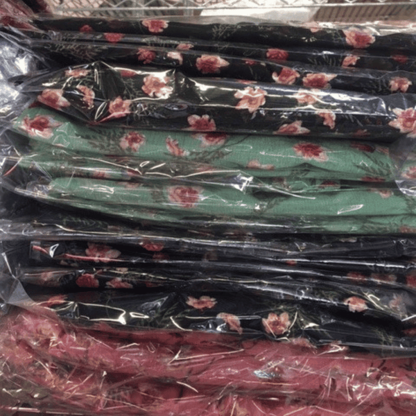 Cinched Waist Tie Front Floral Dress 6 Pack Per Color (Size: S-M-L-XL, 1-2-2-1)