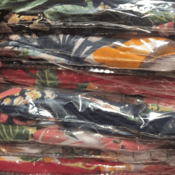 Short Sleeve Tie Cinched Front Floral Dress 6 Pack Assorted Colors (Size: S/M-L/XL, 3-3)