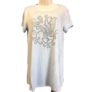 Missy Butterfly Pattern Top 6 Pack Assorted Colors (Size: S/M-L/XL, 3-3)