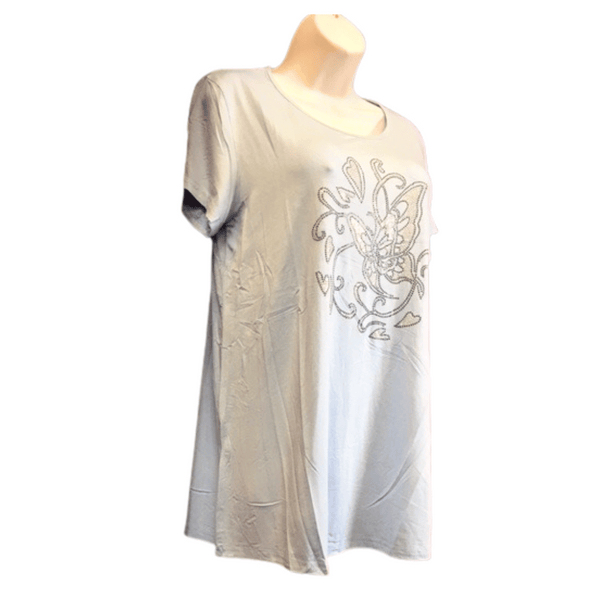 Missy Butterfly Pattern Top 6 Pack Assorted Colors (Size: S/M-L/XL, 3-3)