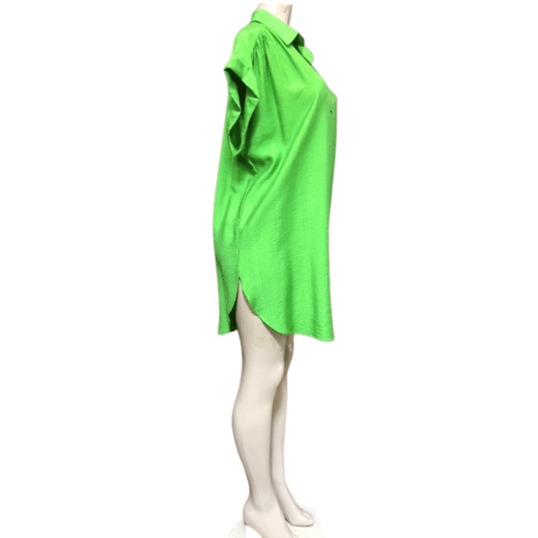 Full Button Front Dress/Long Top 6 Pack Assorted Colors (Size: S/M-L/XL, 3-3)