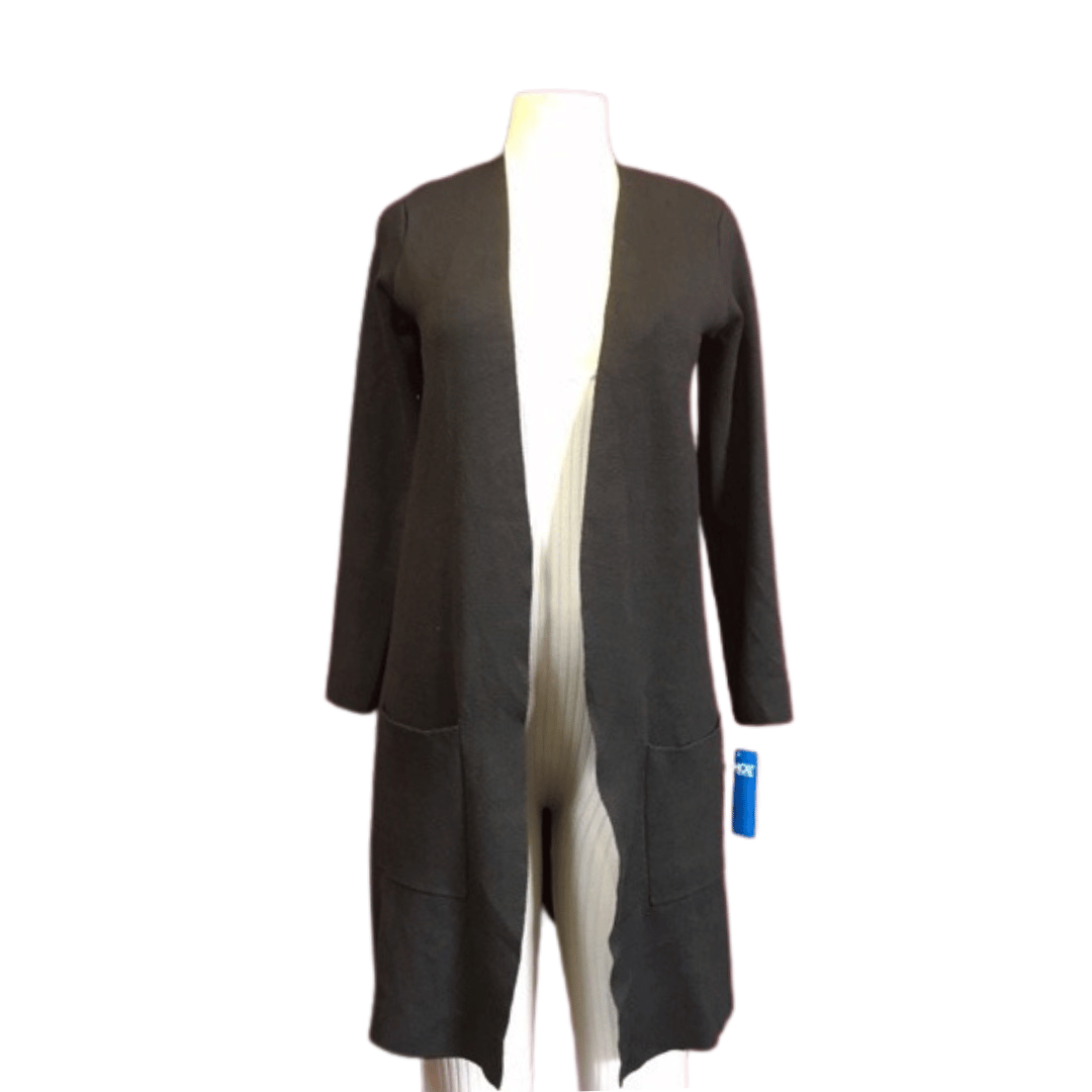 One Size 2 Pockets Open Front Long Cardigan 6 Pack Assorted Colors (Size: One Size)