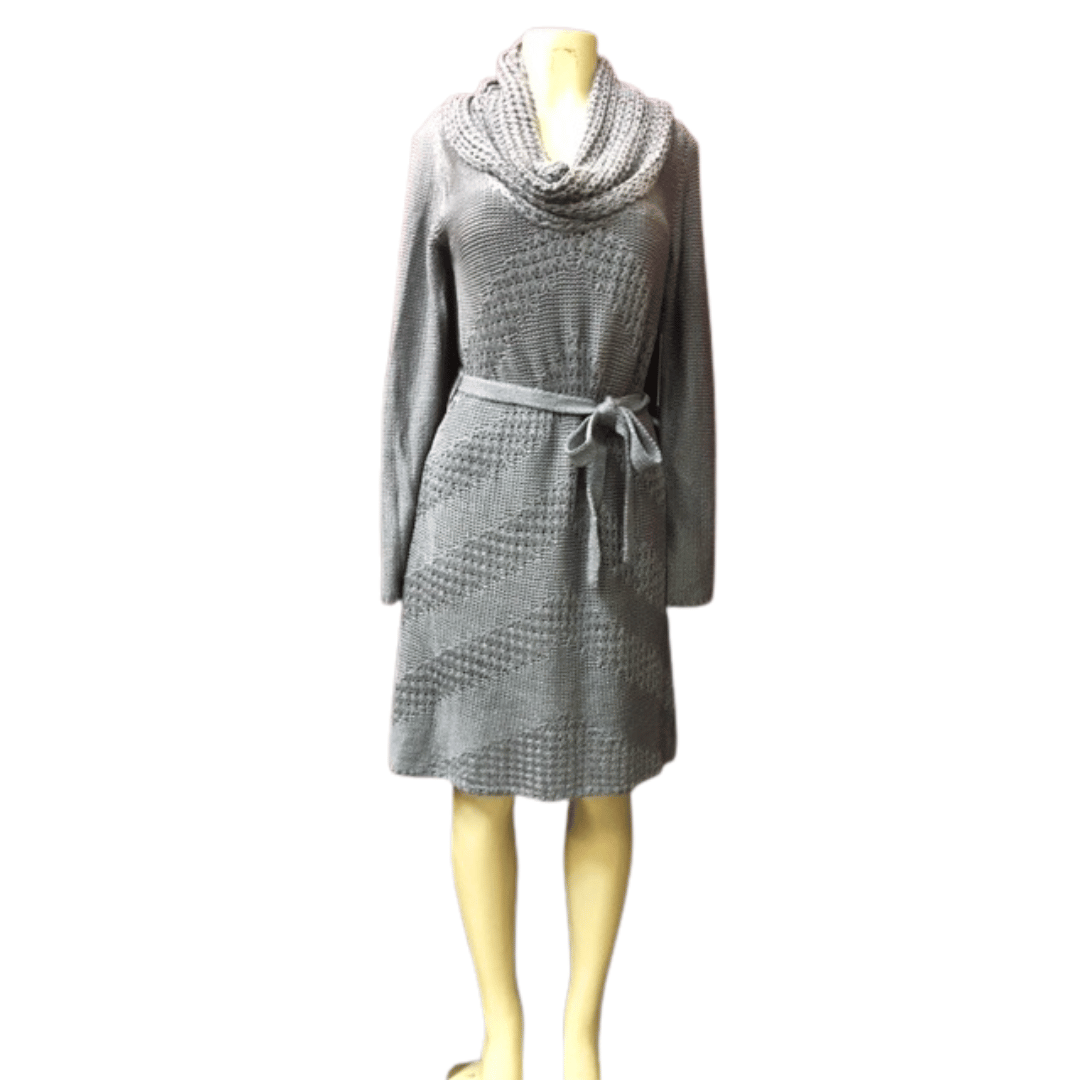 Branded Cow Neck Lined Sweater Dress (Pre ticket $170) 6 Pack Assorted Colors (Size: S-M-L-XL)