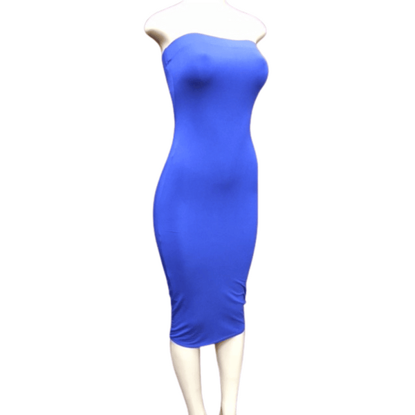 Body Form Strapless Dress 6 Pack Assorted Colors (Size: S-M-L, 2-2-2)